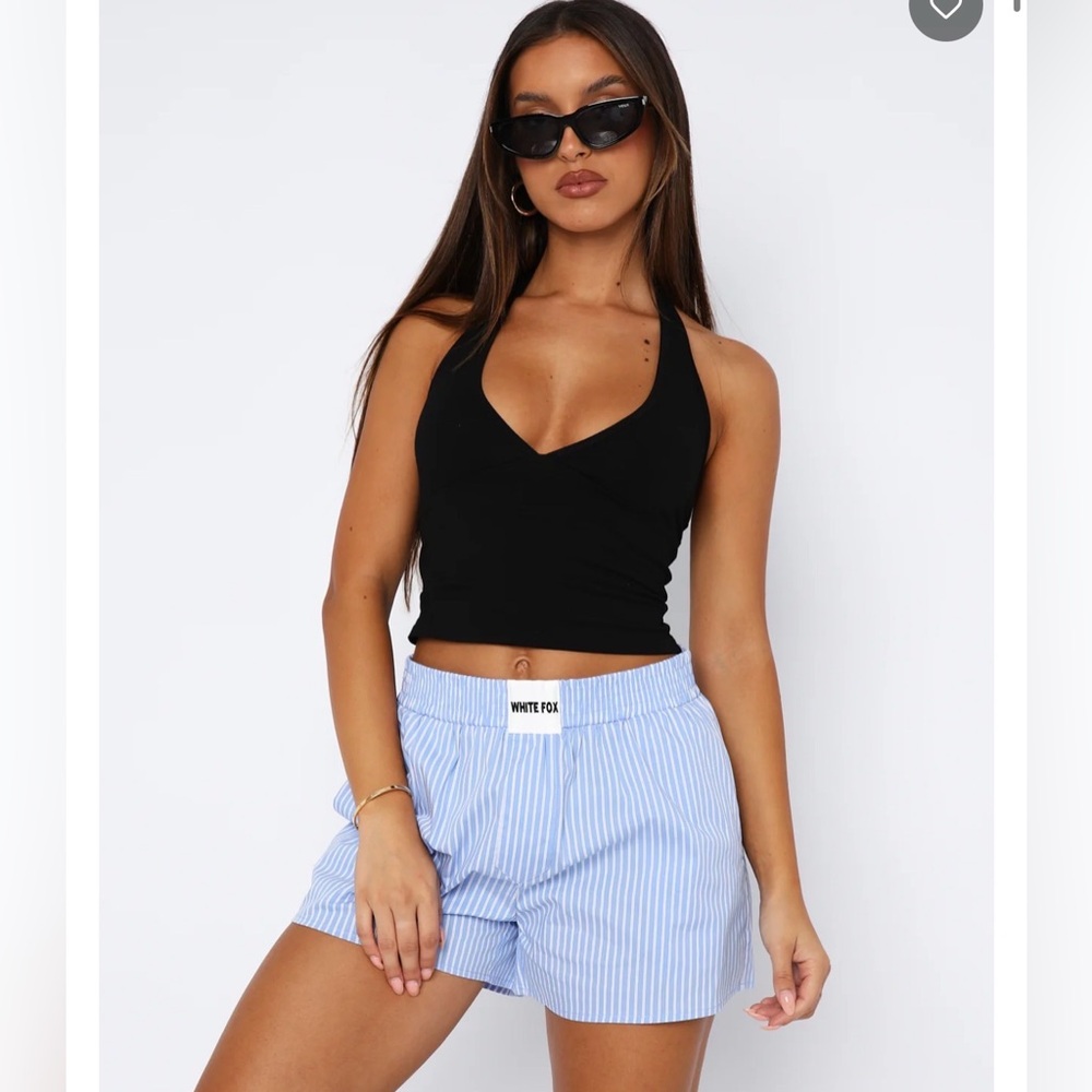 White Fox Boutique Have to getaway Black Halter Top SZ:S